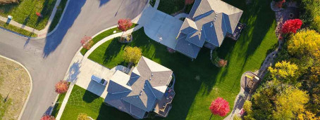 aerial photo of residential subdivision